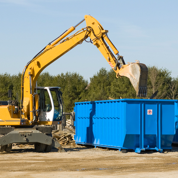 are there any restrictions on where a residential dumpster can be placed in Noel